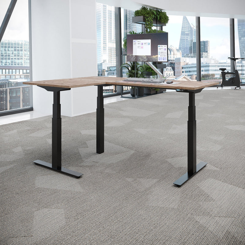 ACTIVE 3+ Dual Motor Electric L-Shape Corner Standing Desk 160x160x 80x60cm