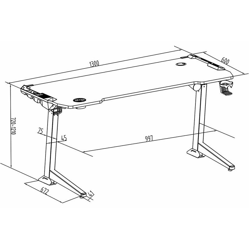 Bulldog RGB Sit-Stand Gaming Desk