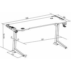 Bulldog RGB Sit-Stand Gaming Desk