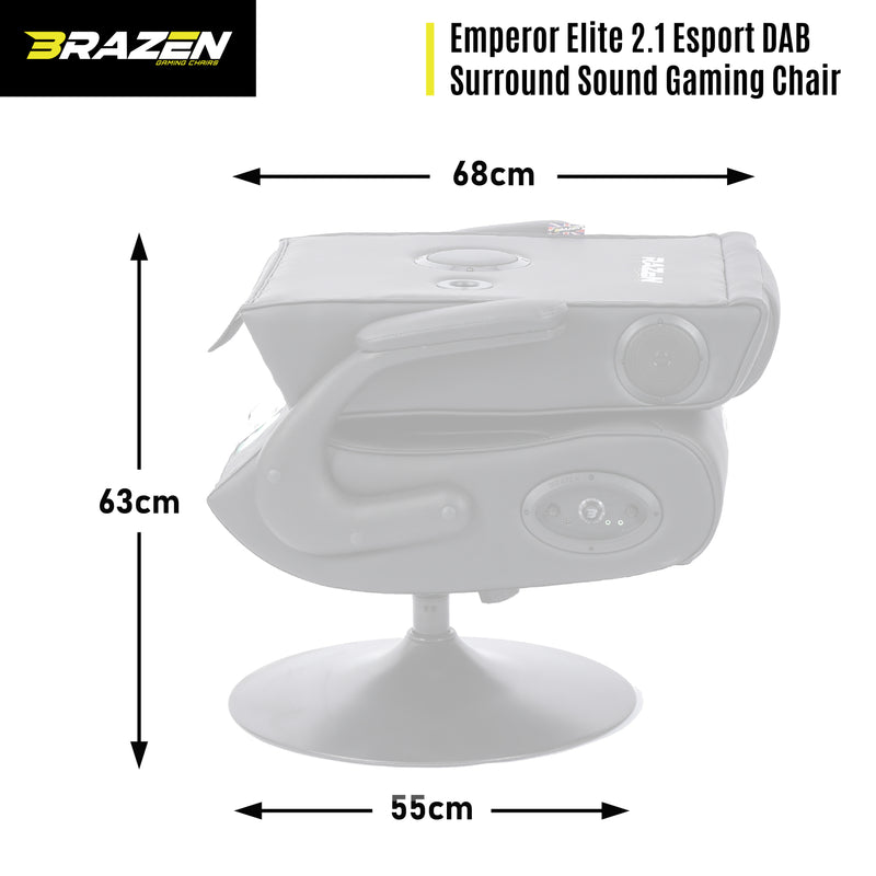 BraZen Emperor XX 2.1 Elilte Esports DAB Surround Sound Gaming Chair