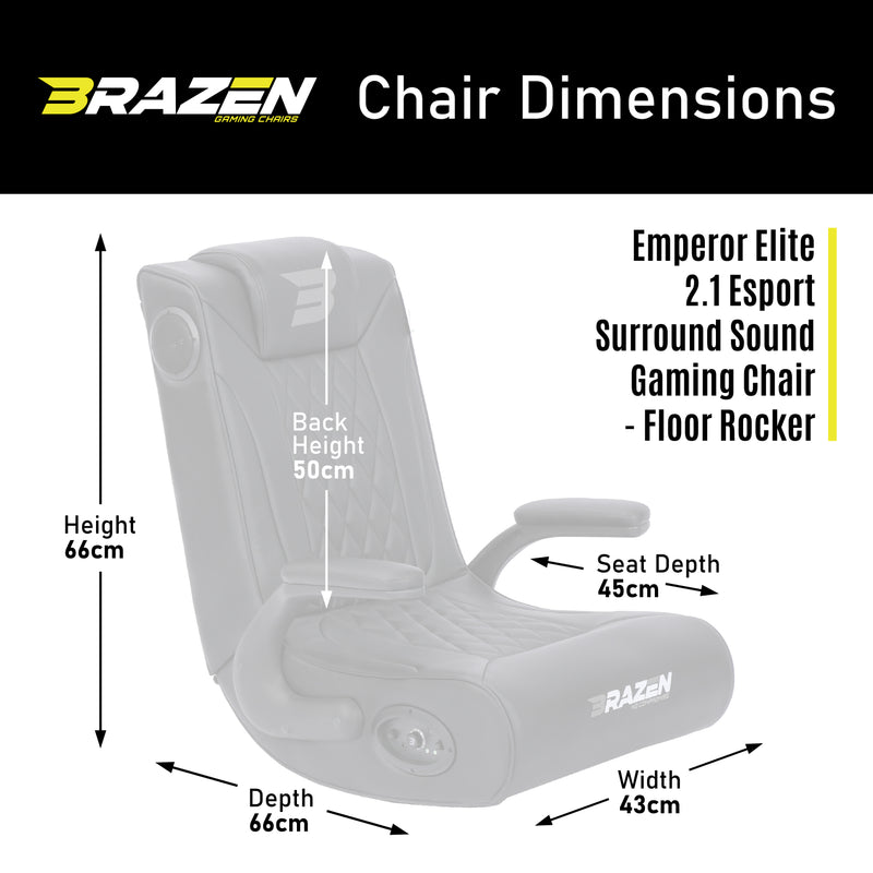 BraZen Emperor X 2.1 Elilte Esports DAB Surround Sound Gaming Chair