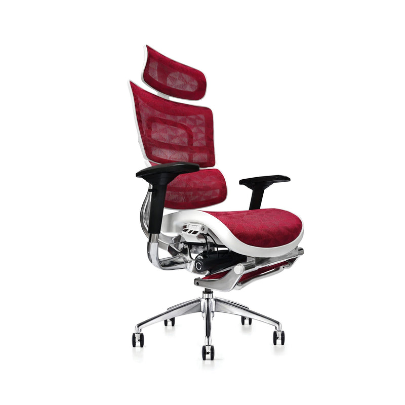 Hood Seating i29 Chair With Integrated Headrest & Leg Rest - Red Kite Mesh - UK Ergonomics